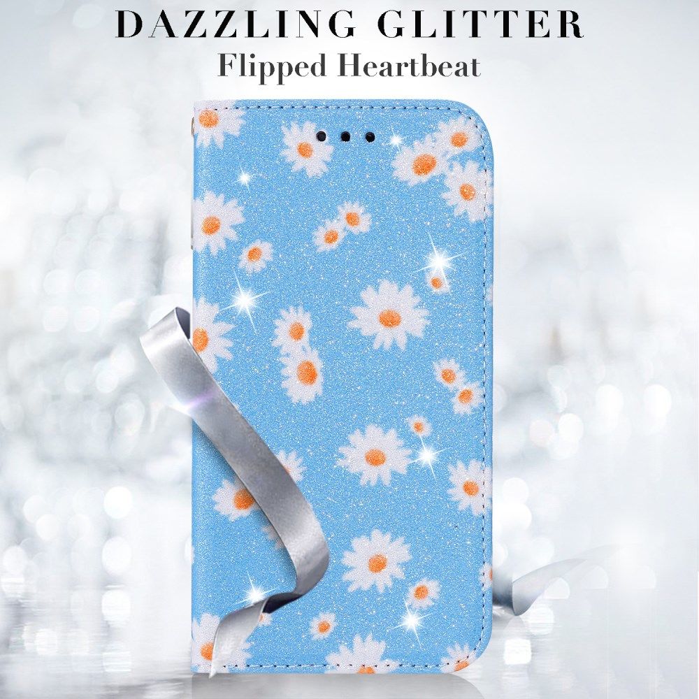 Apple iPhone 7 / 8 /SE 2020 Hoesje Portemonnee Hoesje Bloemen Blauw afbeelding 8