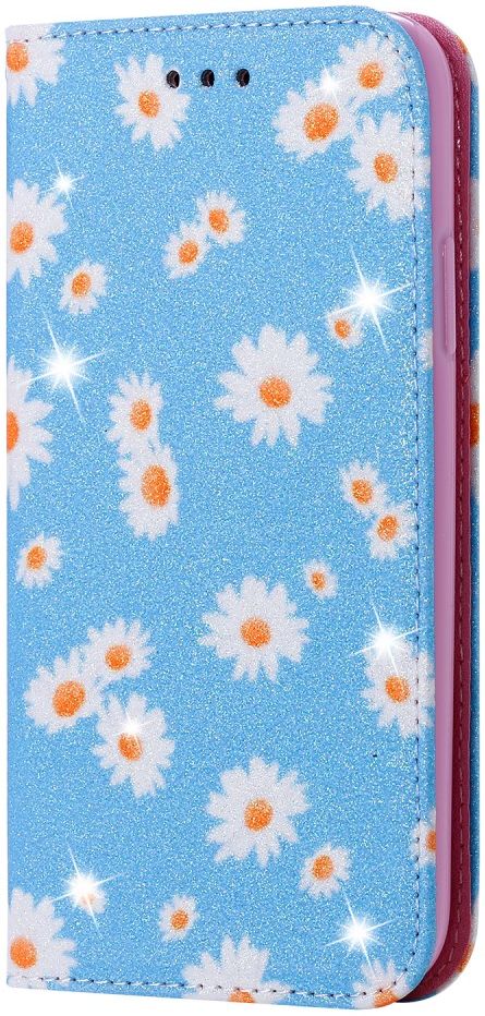 Apple iPhone 7 / 8 /SE 2020 Hoesje Portemonnee Hoesje Bloemen Blauw afbeelding 4