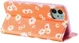 Apple iPhone 11 Daisy Bloemen Print Book Case Oranje afbeelding 3