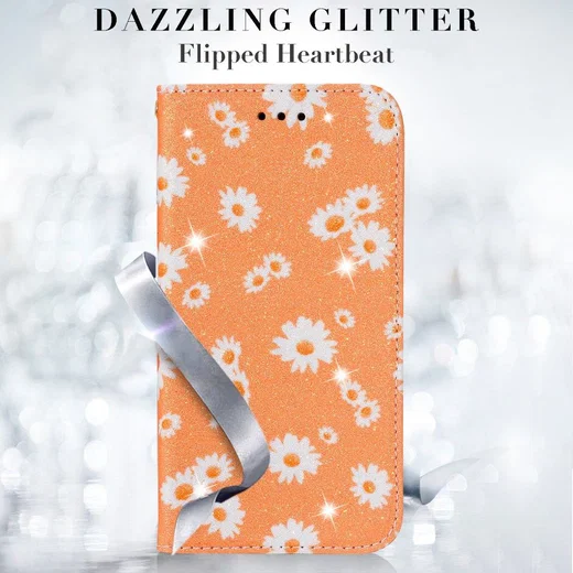 Apple iPhone 11 Daisy Bloemen Print Book Case Oranje afbeelding 8