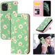 Apple iPhone 11 Pro Portemonnee Hoesje met Bloemen Print Groen afbeelding 18