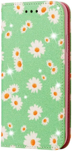 Apple iPhone 11 Pro Portemonnee Hoesje met Bloemen Print Groen afbeelding 17