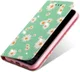 Apple iPhone 11 Pro Portemonnee Hoesje met Bloemen Print Groen afbeelding 4