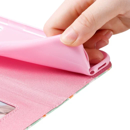 Apple iPhone 11 Pro Portemonnee Hoesje met Bloemen Print Groen afbeelding 8