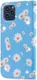 Apple iPhone 11 Pro Portemonnee Hoesje met Bloemen Print Blauw afbeelding 5