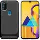 Samsung Galaxy M21 Hoesje TPU Carbon Design Anti-Slip Zwart afbeelding 1