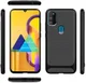 Samsung Galaxy M21 Hoesje TPU Carbon Design Anti-Slip Zwart afbeelding 4