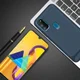 Samsung Galaxy M21 Hoesje TPU Carbon Design Anti-Slip Blauw afbeelding 10
