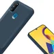 Samsung Galaxy M21 Hoesje TPU Carbon Design Anti-Slip Blauw afbeelding 11