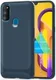 Samsung Galaxy M21 Hoesje TPU Carbon Design Anti-Slip Blauw afbeelding 3