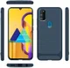 Samsung Galaxy M21 Hoesje TPU Carbon Design Anti-Slip Blauw afbeelding 5