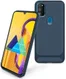 Samsung Galaxy M21 Hoesje TPU Carbon Design Anti-Slip Blauw afbeelding 7