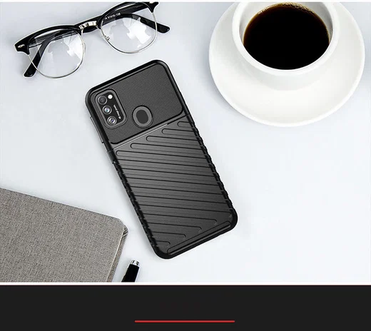 Samsung Galaxy M21 Twill Thunder Texture Back Cover Groen afbeelding 13