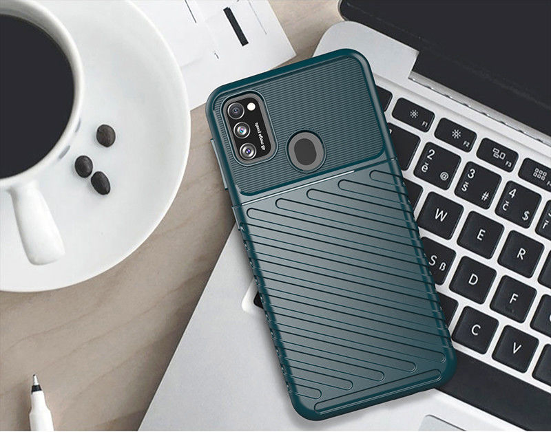 Samsung Galaxy M21 Twill Thunder Texture Back Cover Groen afbeelding 8