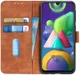 KHAZNEH Samsung Galaxy M21 Hoesje Retro Wallet Book Case Bruin afbeelding 1