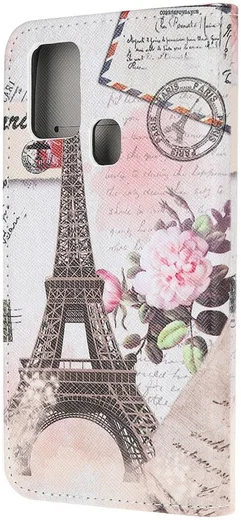 Samsung Galaxy M21 Book Case Hoesje Wallet met Print Eiffeltoren afbeelding 3