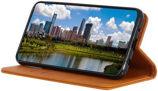 Samsung Galaxy Note 20 Splitleren Portemonnee Hoesje Bruin afbeelding 3
