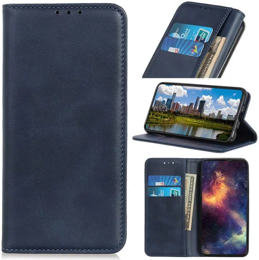 Samsung Galaxy Note 20 Splitleren Portemonnee Hoesje Blauw afbeelding 3