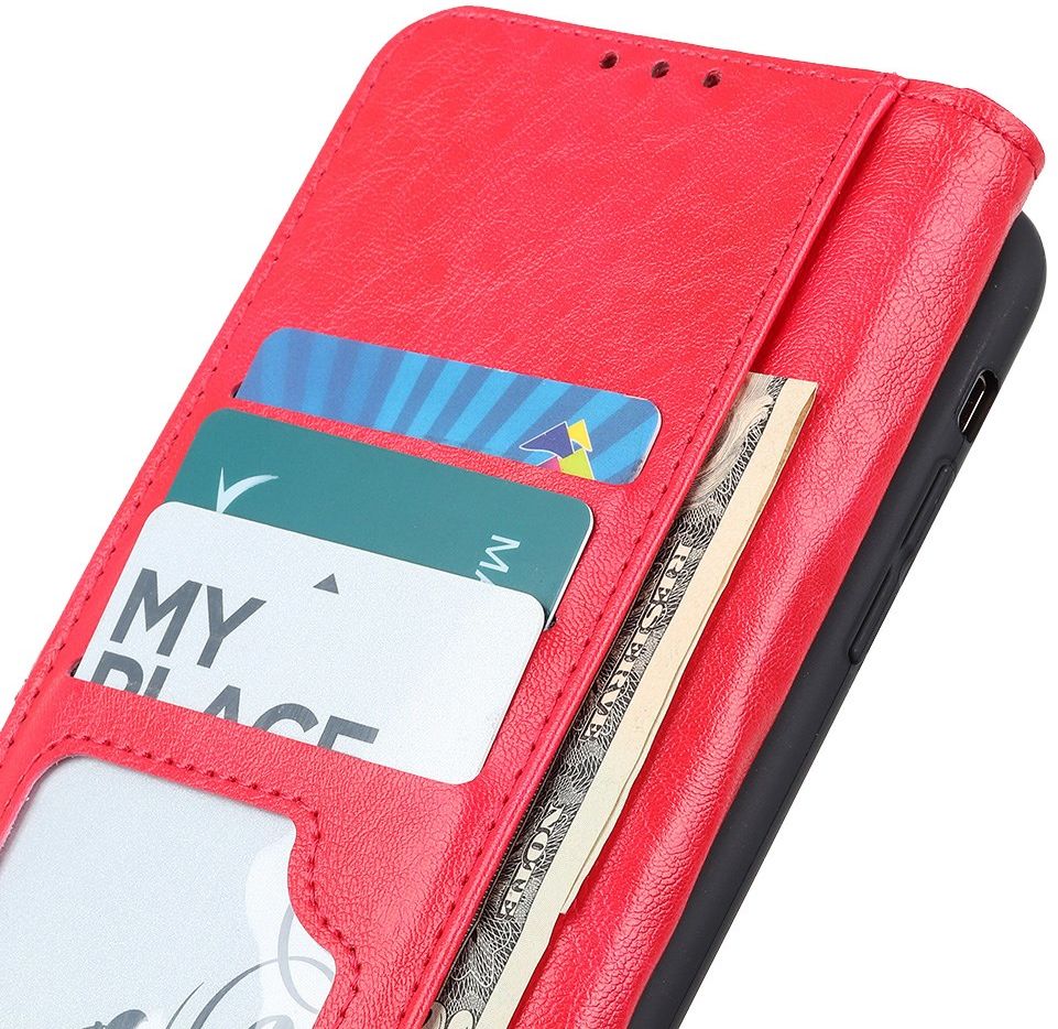 Samsung Galaxy Note 20 Hoesje Portemonnee Book Cover Rood afbeelding 10
