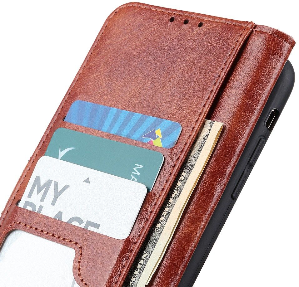 Samsung Galaxy Note 20 Hoesje Portemonnee Book Cover Bruin afbeelding 7