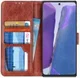 Samsung Galaxy Note 20 Hoesje Portemonnee Book Cover Bruin afbeelding 1