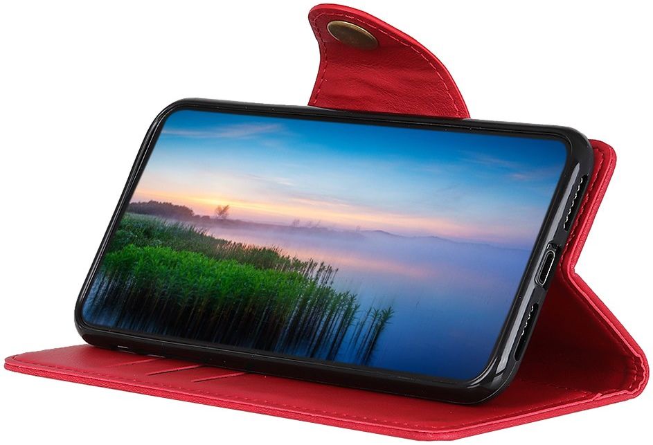 Sony Xperia 10 II Hoesje Portemonnee met Maagneetsluiting Rood afbeelding 9
