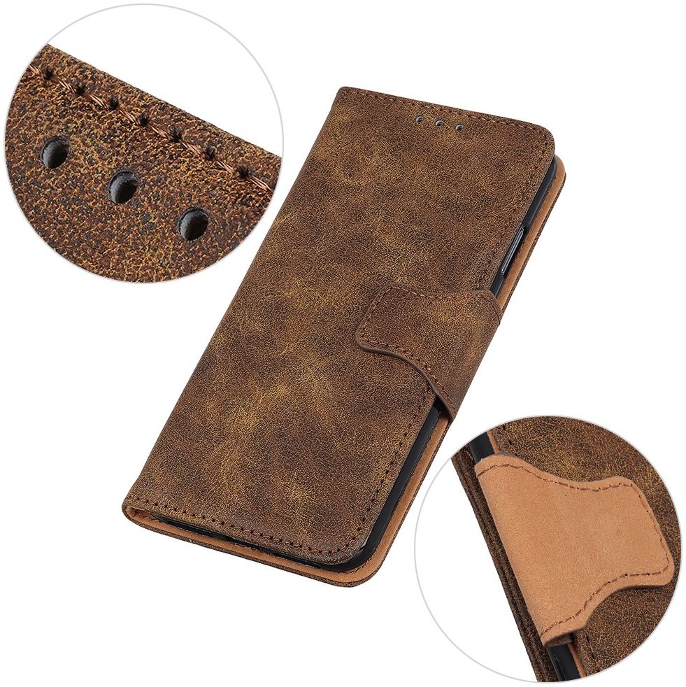 Sony Xperia 10 II Hoesje Vintage Portemonnee Coffee afbeelding 10