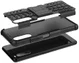 Sony Xperia II Hybride Hoesje met Kickstand Zwart afbeelding 6