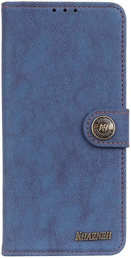 Sony Xperia L4 Book Case Hoesje Portemonnee Retro Splitleer Blauw afbeelding 1