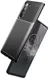 Motorola Edge Hoesje Geborsteld Carbon Flexibele Back Cover Zwart afbeelding 1