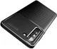 Motorola Edge Hoesje Geborsteld Carbon Flexibele Back Cover Zwart afbeelding 11
