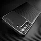 Motorola Edge Hoesje Geborsteld Carbon Flexibele Back Cover Zwart afbeelding 4
