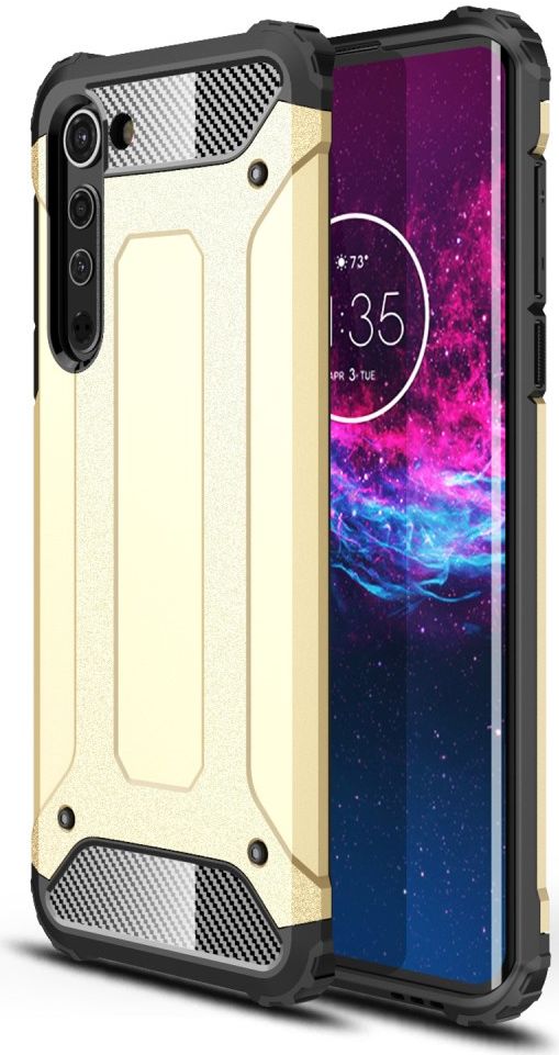 Motorola Edge Hoesje Shock Proof Hybride Back Cover Goud afbeelding 1