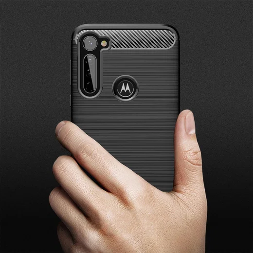 Motorola Moto G Pro Geborsteld TPU Hoesje Blauw afbeelding 4