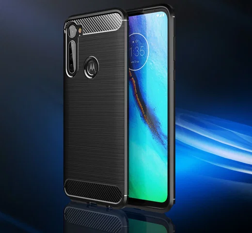 Motorola Moto G Pro Geborsteld TPU Hoesje Blauw afbeelding 6