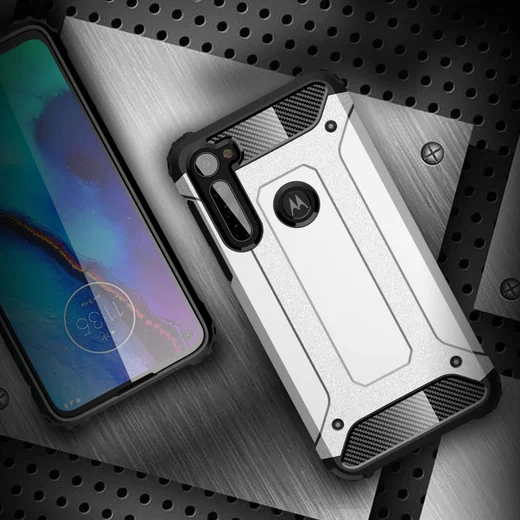 Motorola Moto G Pro Hoesje Shock Proof Hybride Back Cover Rood afbeelding 5