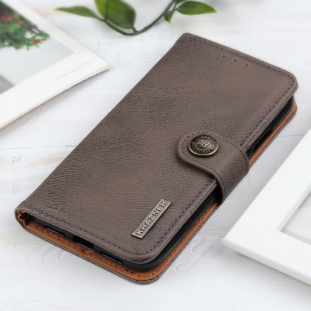 KHAZNEH Motorola Moto G Pro Hoesje Portemonnee Book Case Grijs afbeelding 4