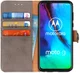KHAZNEH Motorola Moto G Pro Hoesje Portemonnee Book Case Grijs afbeelding 1