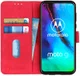 Motorola Moto G Pro Book Case Hoesje Portemonnee Retro Rood afbeelding 1