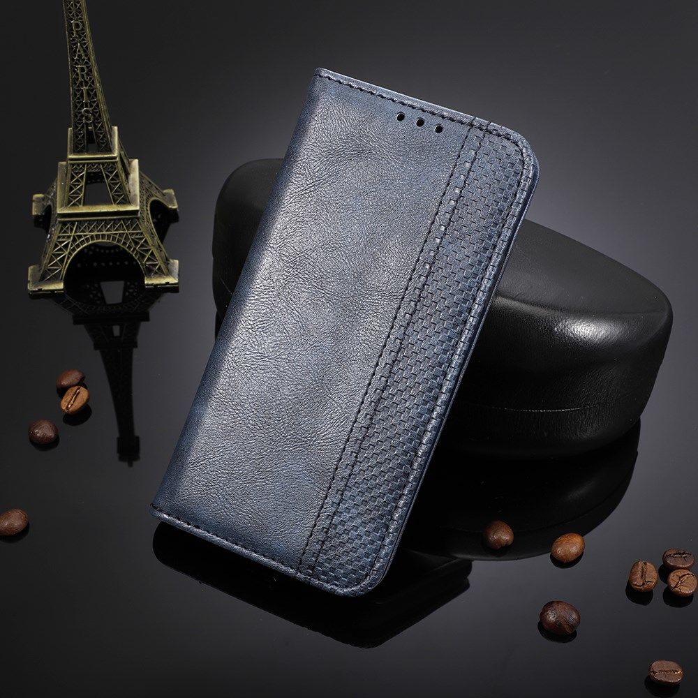 Motorola Moto G Pro Hoesje  Stijlvol Vintage Portemonnee Blauw afbeelding 5