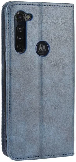 Motorola Moto G Pro Hoesje  Stijlvol Vintage Portemonnee Blauw afbeelding 9