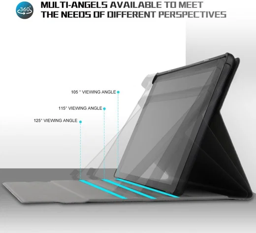 Lenovo Tab M10 Plus / FHD Plus Hoes met Verstelbaar Toetsenbord Zwart afbeelding 6