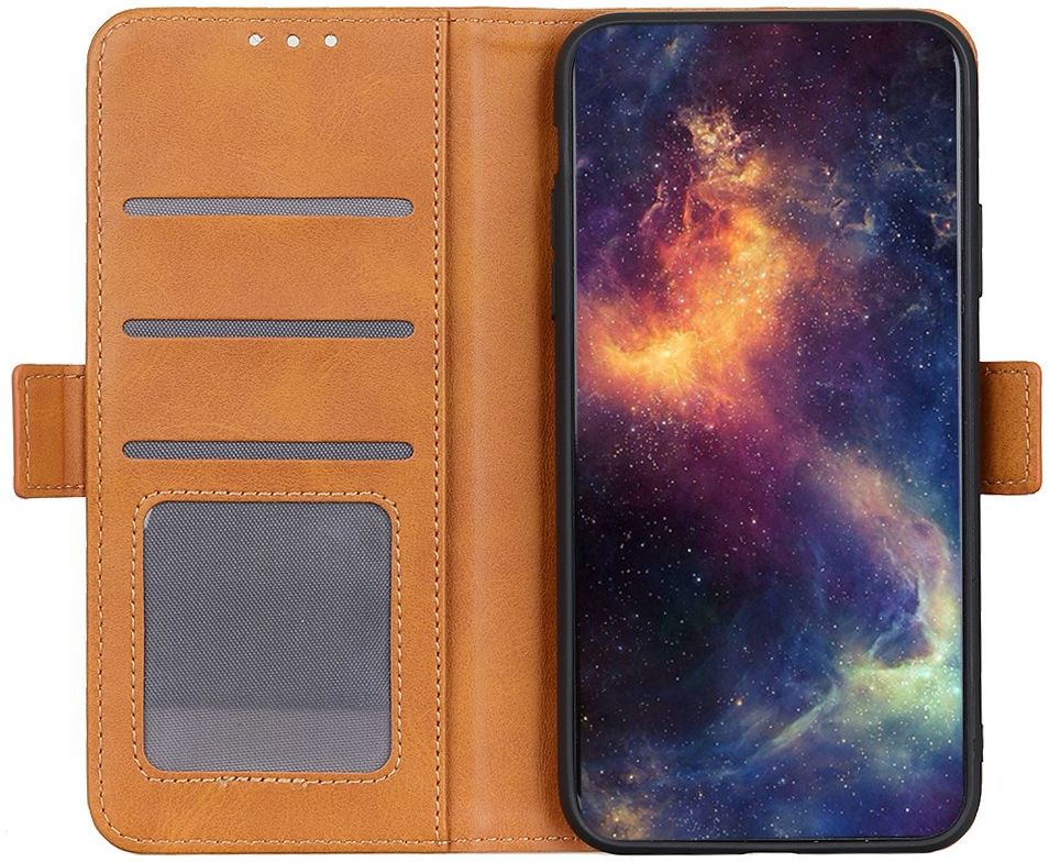 Motorola Moto G8 Power Lite Hoesje Portemonnee Bruin afbeelding 1