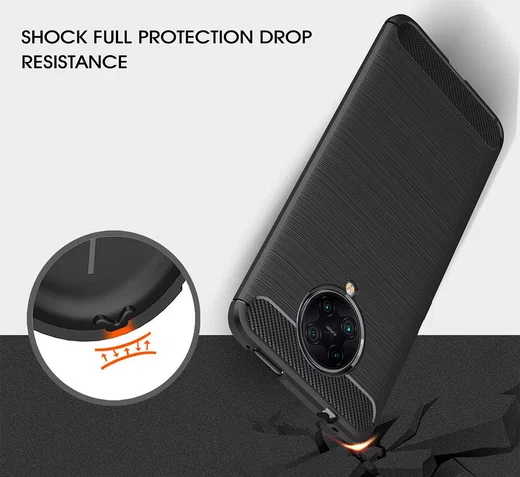 Xiaomi Poco F2 Pro Hoesje Geborsteld TPU Blauw afbeelding 3