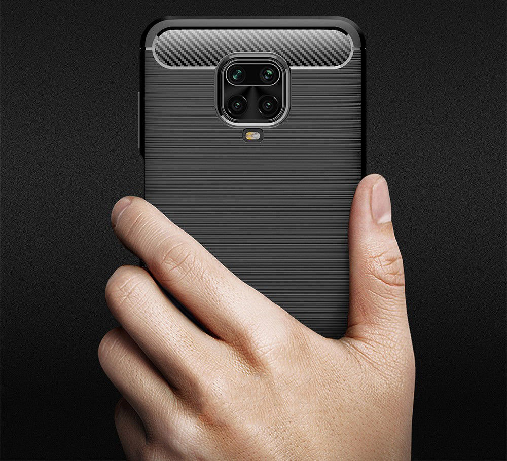 Xiaomi Redmi Note 9S / Note 9 Pro Geborsteld TPU Hoesje Zwart afbeelding 4