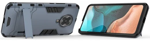Xiaomi Poco F2 Pro Hybride Stand Hoesje Donker Blauw afbeelding 3