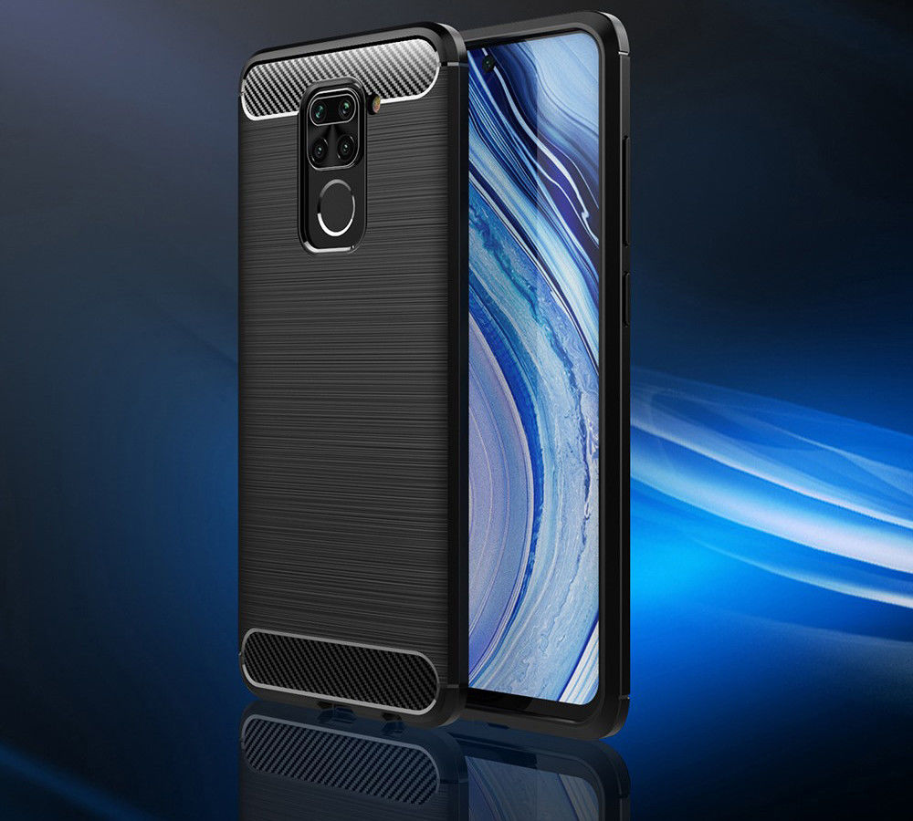 Xiaomi Redmi Note 9 Geborsteld TPU Hoesje Blauw afbeelding 3