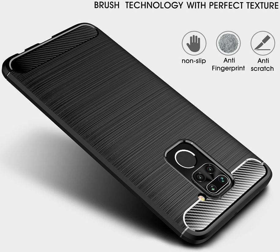 Xiaomi Redmi Note 9 Geborsteld TPU Hoesje Blauw afbeelding 4