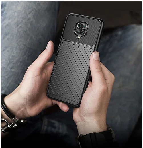 Xiaomi Note 9S / Note 9 Pro Twill Thunder Texture Back Cover Blauw afbeelding 3