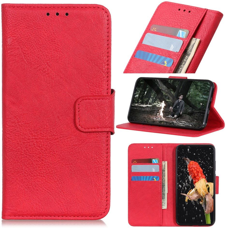 Xiaomi Redmi Note 9 Lychee Portemonnee Hoesje Rood afbeelding 4